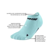 CEP - sosete compresie sub glezna - the run socks no show v4 - light blue
