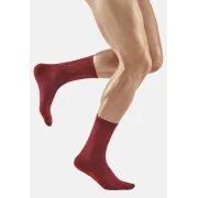 CEP - sosete compresie medii - pinstripe socks running mid cut - red