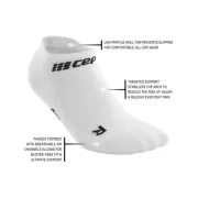 CEP - sosete compresie sub glezna - the run socks no show v4 - white