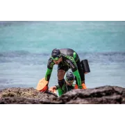 Orca - protectie neopren pentru gamba inot SwimRun Calf Guards - negru verde