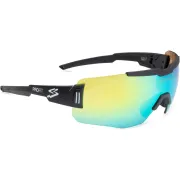 Spiuk - ochelari soare sport - Profit - rama neagra - lentila oglinda galbena cat. 3 + lentila transparenta