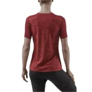CEP - tricou tehnic - run shirt short sleeve W - dark red