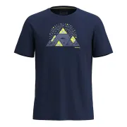 Smartwool - tricou merino - Geo Phase Active Short Sleeve Graphic Tee - Albastru