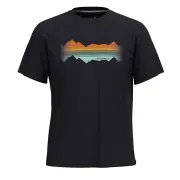 Smartwool - tricou merino - Mountain Horizon Short Sleeve Graphic Tee - Negru