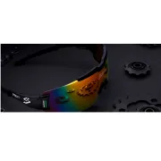 Spiuk - ochelari soare sport Profit, 2 lentile de schimb transparent si verde oglinda  - rama multicolora (irizata)