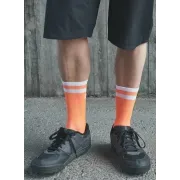 POC - sosete ciclism - Lure MTB - Zink Orange I Hydrogen White