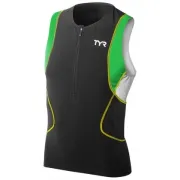 Men Competitor Singlet TYR negru-verde-galben