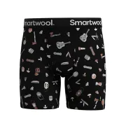 Smartwool - boxer merino - Merino Print Boxer Brief Boxed - Negru