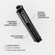 Lezyne - mini pompa - Hand Pump CNC Pocket Drive HV - negru