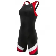 TYR - costum triatlon - Carbon Aeroback Trisuit W- negru rosu