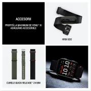 Garmin - Venu X1 - smartwatch cu GPS și AMOLED - Moss cu spate din titan argintiu și curea din nailon ComfortFit Moss