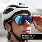 Ochelari de soare electro fotocromatici React Swiss REV SKY - lentila albastra si rama neagra - masura S