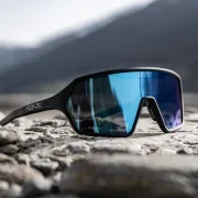 Ochelari de soare electro fotocromatici React Swiss REV SKY - lentila albastra si rama neagra - masura S