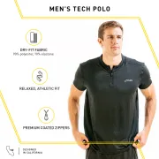 Finis -  tricou sport Polo barbati Tech Polo - negru
