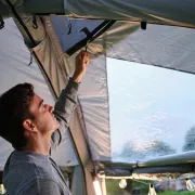 Pavilion Coleman FastPitch Air M adapost anti-insecte protectie UV impermeabil pereti inclusi ferestre mari structura gonflabila