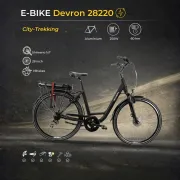 Bicicleta electrica Devron 28220 - 28 inch, M, Negru