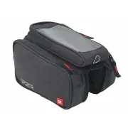 Borseta Cadru Bicicleta P2R TWINNER, cu husa telefon, Negru