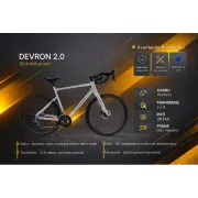 Bicicleta Gravel Devron 2.0 - 28 inch, L, Gri