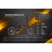 Bicicleta Pliabila Devron Practic 10 - 20 inch, Negru
