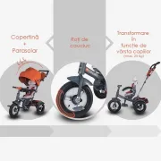 Tricicleta Copii Multifunctionala Coccolle Giro Plus - Albastru