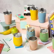 Cana termoizolanta cu pai Nava 450ml verde