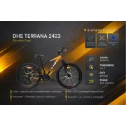 Bicicleta Copii Dhs Terrana 2423, model 2026 - 24 Inch, Portocaliu-Negru
