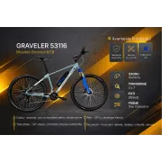 Bicicleta electrica Mtb Graveler 53116 - 29 inch, M, Gri