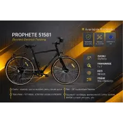 Bicicleta electrica Trekking Prophete 51581 - 28 inch, XL, Negru