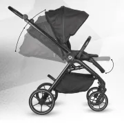 Carucior modular 2in1 Coccolle Serry Jet black+ Scoica auto iSize Coccolle Knox Black