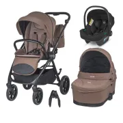Carucior modular 2in1 Coccolle Serry Light taupe+ Scoica auto iSize Coccolle Knox Black