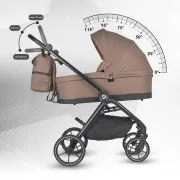 Carucior modular 2in1 Coccolle Serry Light taupe+ Scoica auto iSize Coccolle Knox Black