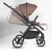 Carucior modular 2in1 Coccolle Serry Light taupe+ Scoica auto iSize Coccolle Knox Black