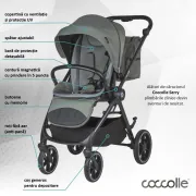 Carucior modular 2in1 Coccolle Serry Moss green+ Scoica auto iSize Coccolle Knox Black