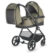 Carucior modular 4in1 Coccolle Lissia Moss green cu Scoica auto iSize Coccolle Knox Black si Baza isofix iSize Coccolle Knox
