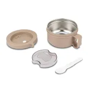 Recipient rotund pentru alimente din oțel inoxidabil "We Care", bej, 850ml