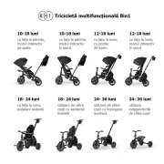 Tricicleta ultrapliabila Qplay Comfo Max Negru