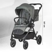 Carucior modular 4in1 Coccolle Serry Moss green cu Scoica auto iSize Coccolle Knox Black si Baza isofix iSize Coccolle Knox