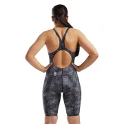 Costum înot întreg femei TYR Thresher Open Back Akurra - negru | rezistent clor