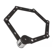 Lacat pliabil Force Fold 80 cm 6 elemente negru cu suport