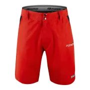Pantaloni Force Blade MTB cu sub-pantaloni cu bazon, Rosu, XS