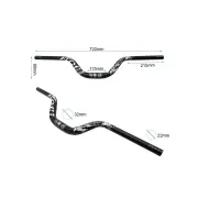 Ghidon 720mm cu rise 90mm negru