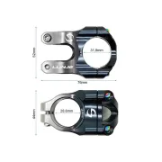 Pipa EWPM-002 31.8mm negru/gri