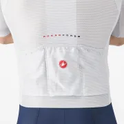 Tricou cu maneca scurta Castelli Climbers A/C, pentru barbati, gri argintiu/rosu, XXL