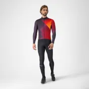 Tricou cu maneca lunga Castelli Amplify Thermal Mov/Rosu/Galben XL