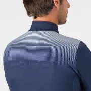 Tricou cu maneca lunga Castelli Apice Thermal Albastru Belgian/Portocaliu XXL