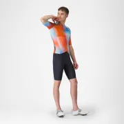Costum triatlon cu maneca scurta TRI Castelli Free SanRemo 3 SS, pentru barbati, paprika/winter sky XXL