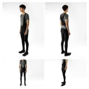 Pantaloni cu bretele si bazon Force Bright negri M