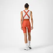 Pantaloni scurti cu bretele Castelli Espresso 2 W DT, pentru femei, paprika M