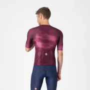 Tricou cu maneca scurta Castelli Climbers A/C, pentru barbati, alb/bordo XXL