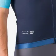 Tricou cu maneca scurta Castelli Corretto, pentru barbati, albastru neon/albastru belgian XL